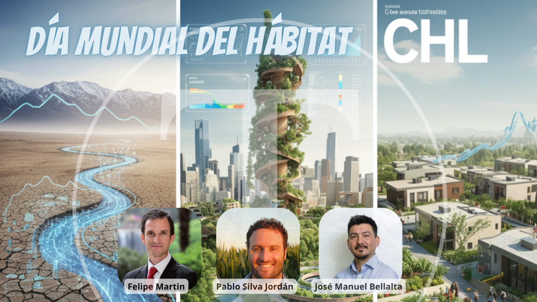 Encabezado nota de prensa por el Día Mundial del Hábitat con expertos Pablo T. Silva Jordán, Felipe Martin y José Manuel Bellalta.