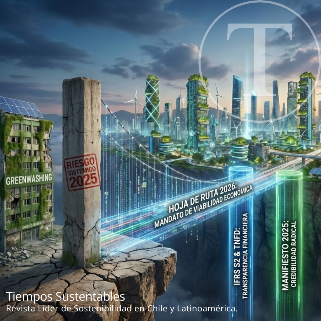 En Tiempos Sustentables, hemos dedicado el cierre de este año a analizar las fuerzas tectónicas que redefinirán el 2026. A través de nuestros dos documentos fundamentales —el Informe Editorial 2025 y el Manifiesto 2025— trazamos una radiografía de una región que no admite más demoras. Nos enfrentamos a un escenario donde el riesgo sistémico climático y la exigencia social de credibilidad convergen para redibujar las reglas del juego financiero y ético.