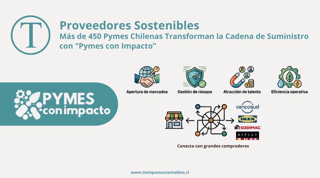 Más de 450 pequeñas y medianas empresas en Chile participan en el programa "Pymes con Impacto", que fomenta la sostenibilidad y su integración en cadenas de valor globales. Ejecutado por un consorcio apoyado por la Unión Europea, este programa ofrece capacitación y beneficios comerciales, demostrando que la sostenibilidad es esencial para la competitividad.