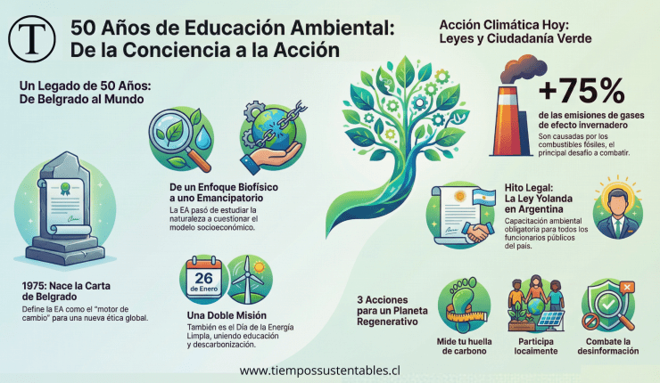 26 de enero: 50 años de Educación Ambiental y Energía. A 50 años de la Carta de Belgrado, analizamos la Educación Ambiental: Ley Yolanda, transición energética y el WEEC 2026 hacia una ciudadanía regenerativa.