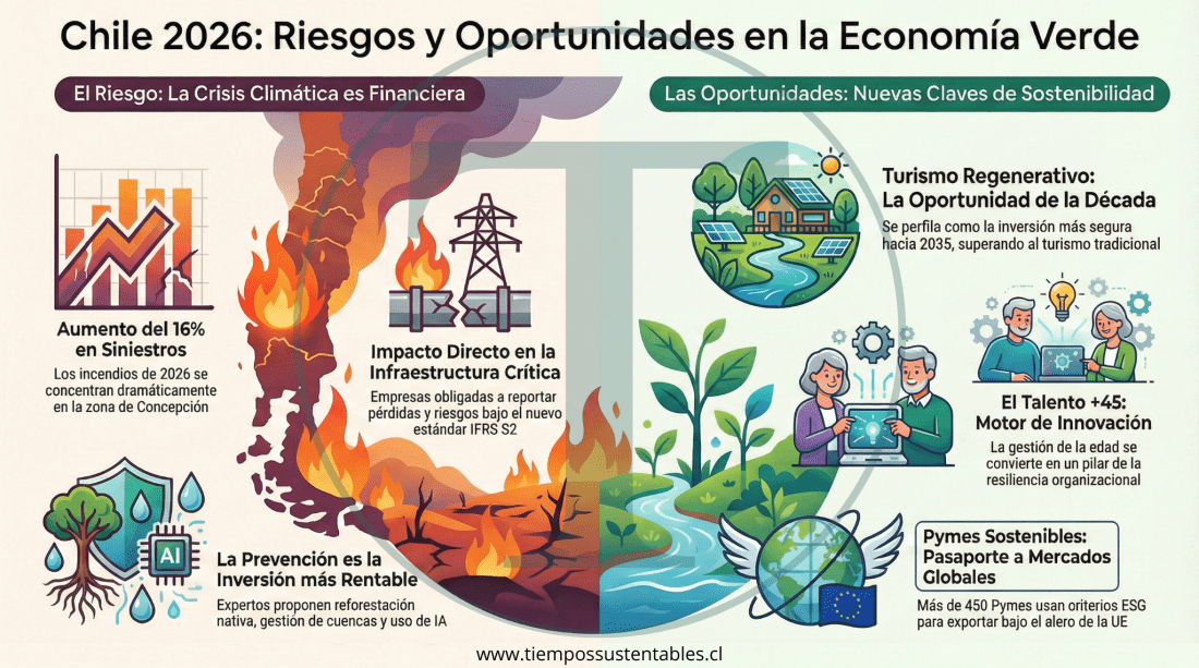 Chile 2026: Riesgos y oportunidades en la economía verde.